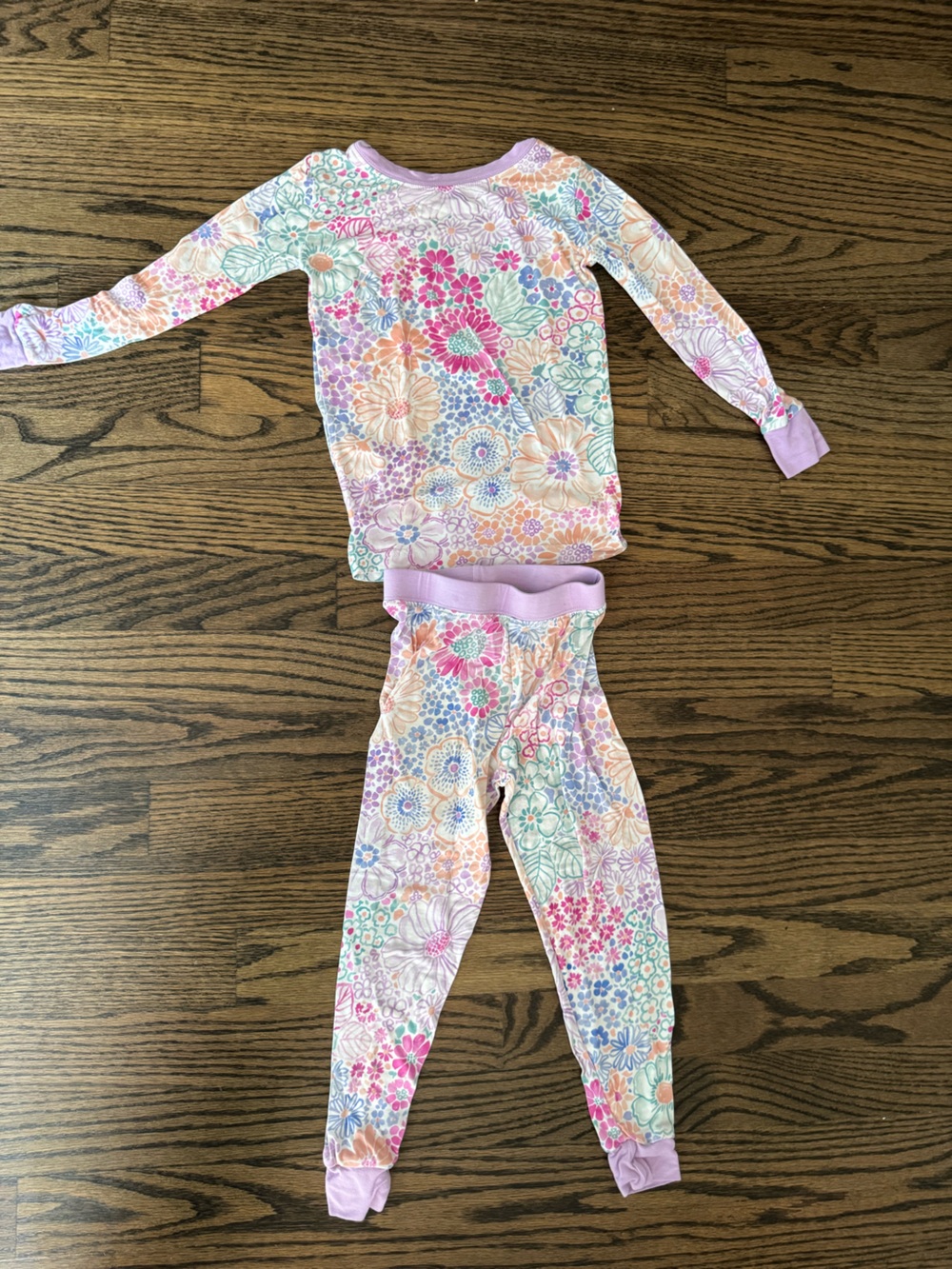 Little Sleepies Doodle Blooms 2T- Pink, Lavender, Peach, Mint